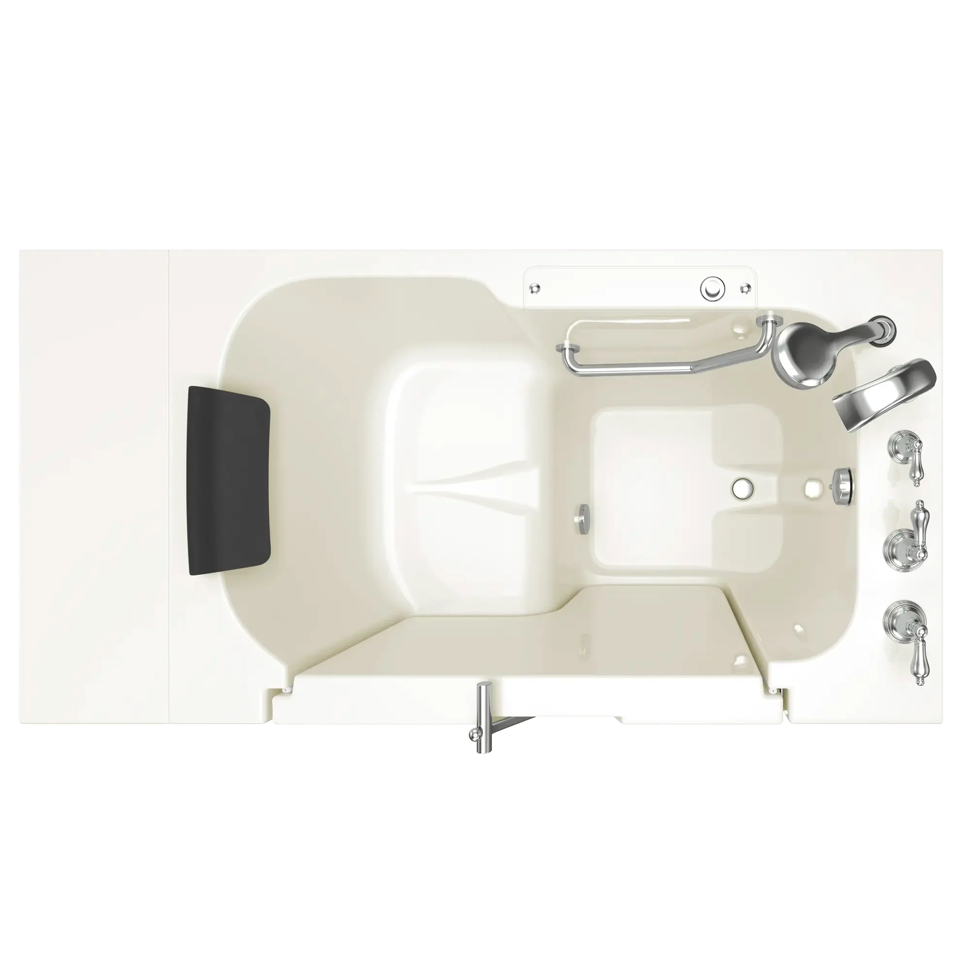 Premium 32 x 52 Inch Gelcoat Walk-In Bathtub with Soaker System & Right Hand Drain - Non-Slip Soaking Tub for Elderly & Mobility Assistance - Perfect for Relaxation & Hydrotherapy at Home
