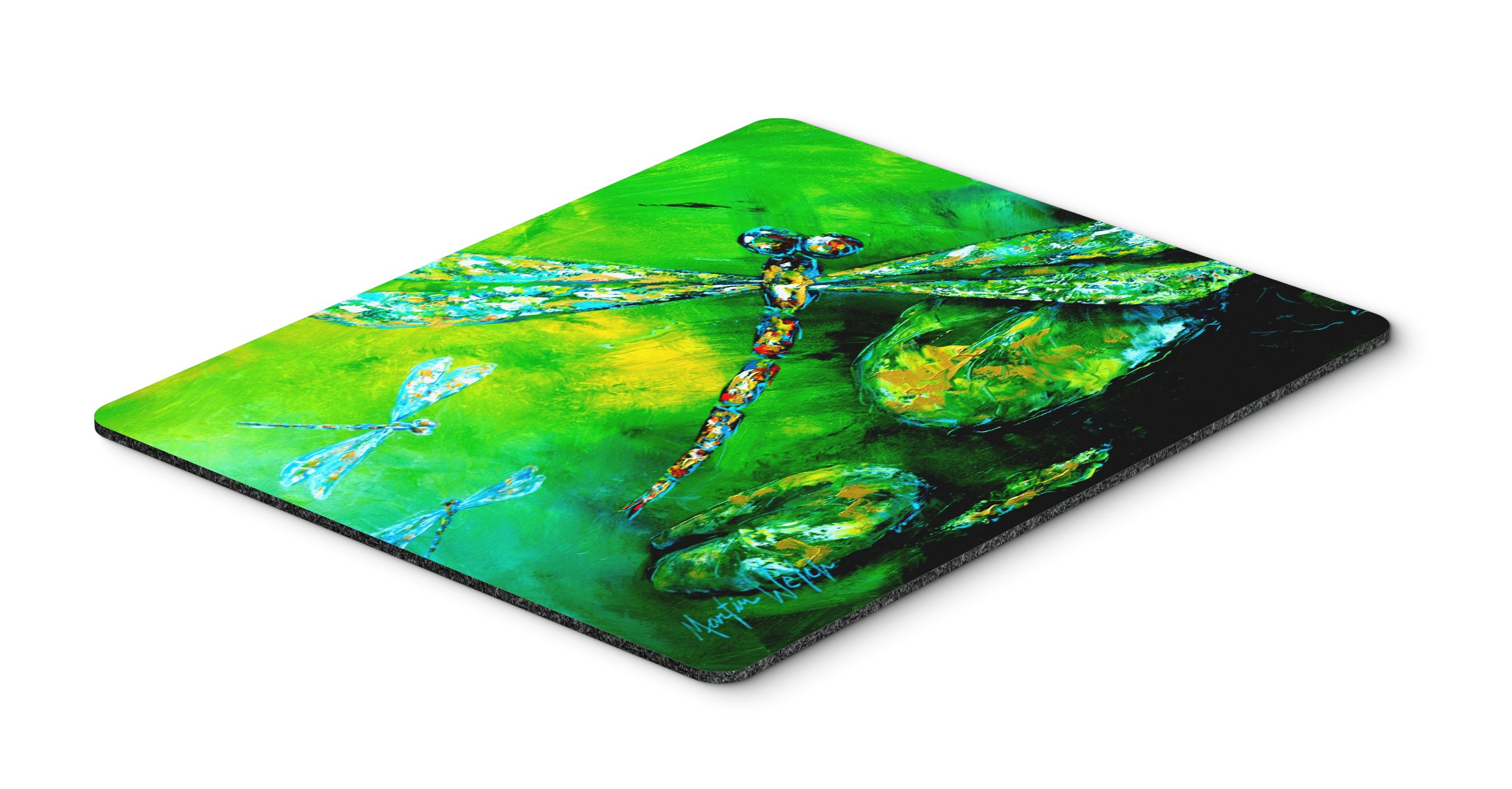 Caroline's Treasures MW1114MP Dragonfly Summer Flies Mouse Pad - Large Washable Non-Slip Desk Mat for Home Office, Gaming & Computer Work | Perfect for Laptop, Keyboard & Workspace Protection