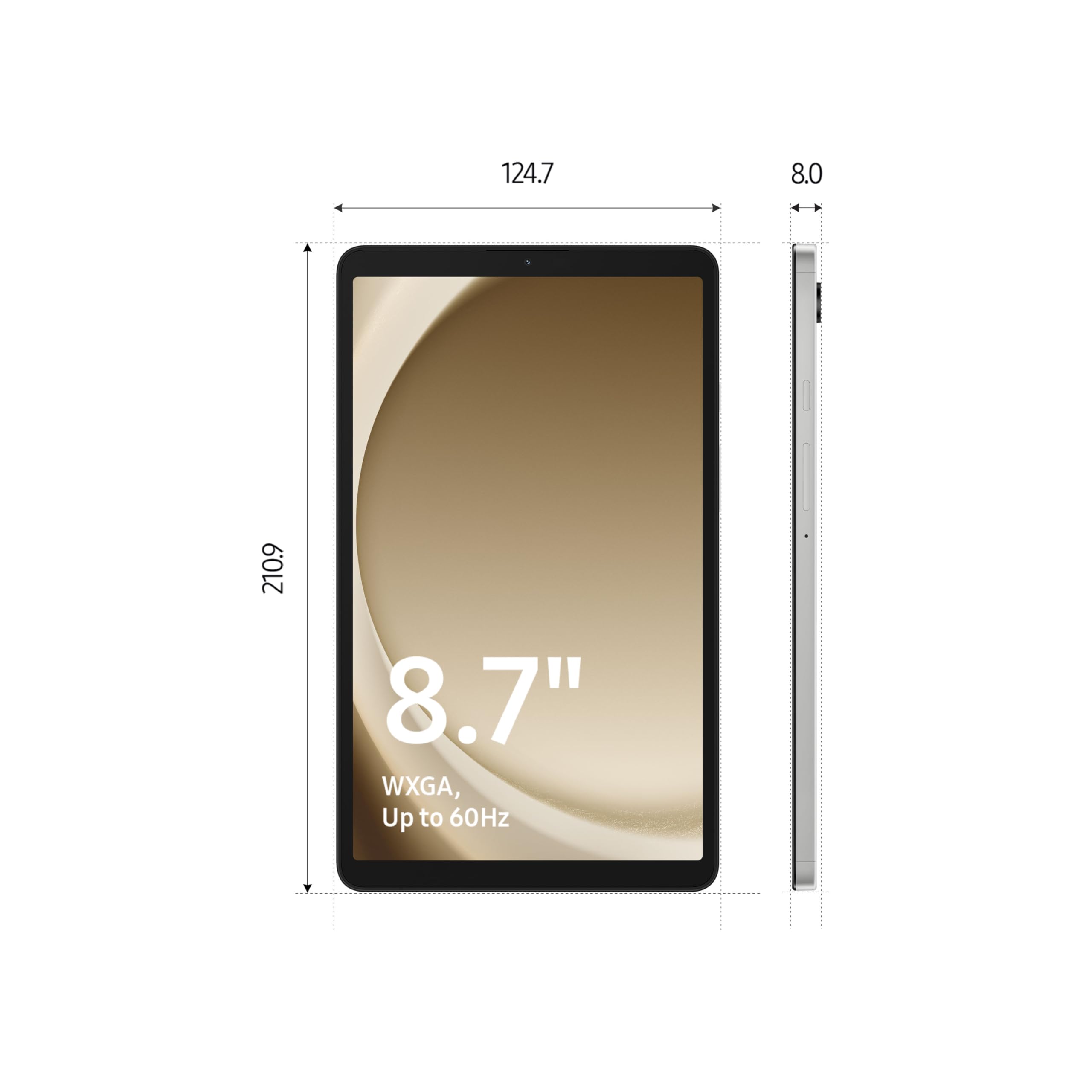 Samsung Galaxy Tab A9 8.7-inch WiFi + 4G Tablet - 4GB RAM, 64GB Storage (Expandable), Silver - Perfect for Streaming, Work & Travel