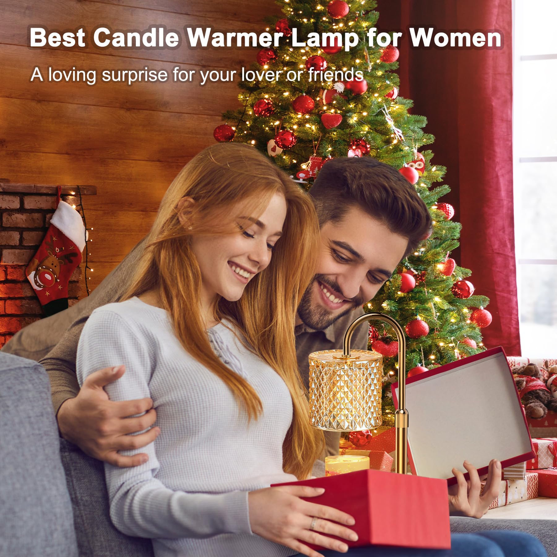 Candle Warmer Lamp with Timer & Dimmer - Adjustable Height Wax Melt Warmer for Scented Candles - Includes 2 Bulbs - Perfect for Home Decor, Bedroom, Office & Relaxation Spaces