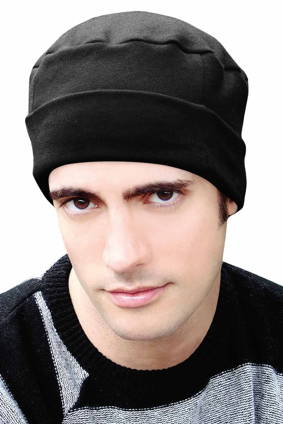 Headcovers Unlimited Cotton Cuff Cap for Men - Soft Chemo Hat for Cancer Patients | Comfortable Headwear for Treatment & Daily Wear
