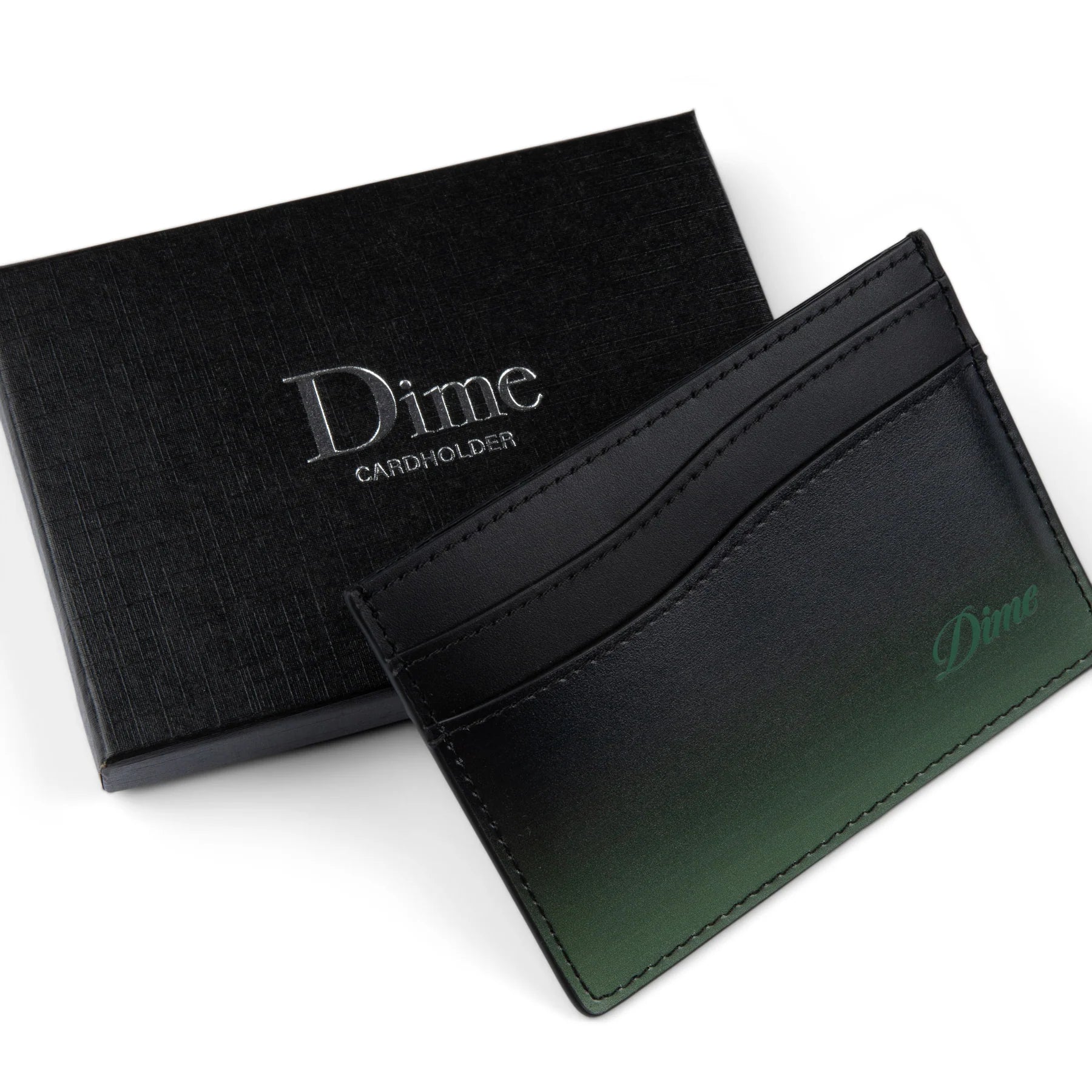 Elegant Green Gradient Cursive Card Holder - Slim RFID Blocking Wallet for Credit Cards & IDs | Perfect for Everyday Use, Travel, and Minimalist Lifestyle