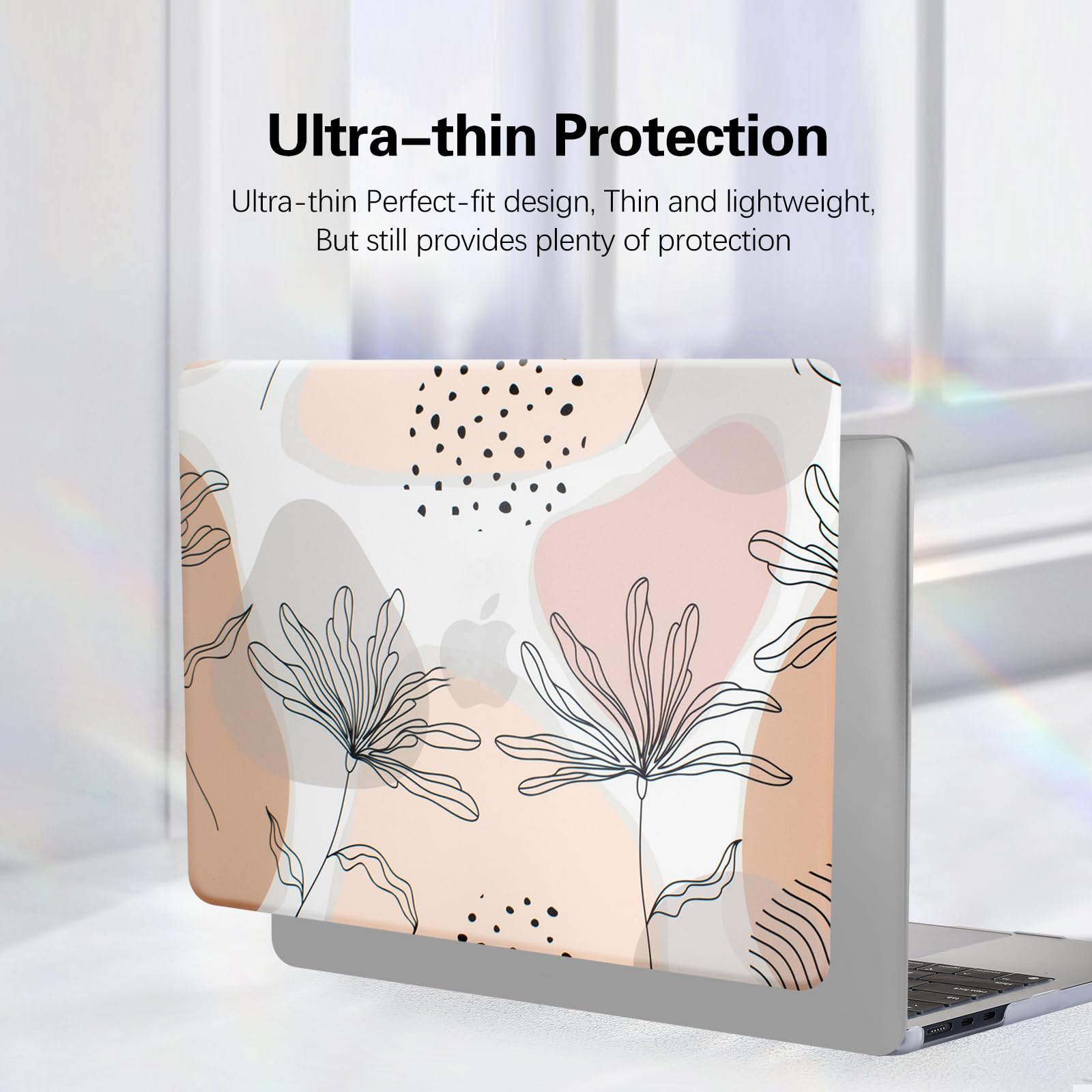 Funut Hard Plastic Case for MacBook Pro 13 Inch (M2/M1/A2338/A2289/A2251/A2159/A1989/A1708/A1706) 2024-2016 Models - Includes 2 Keyboard Covers with Floral Design - Perfect for Work, School & Travel Protection