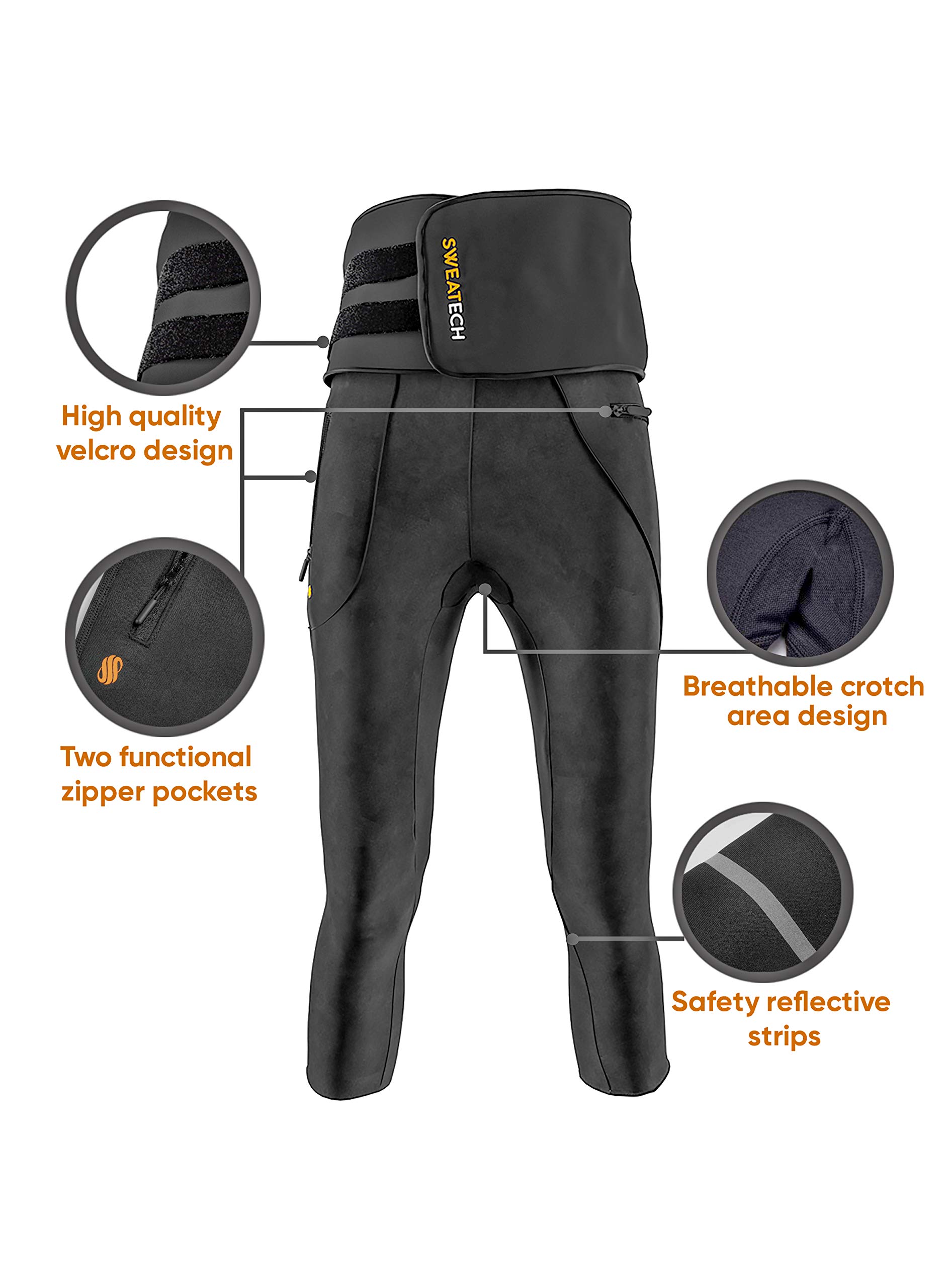 Waist Trainer Sauna Leggings for Women - High Compression Workout Pants with Pockets for Weight Loss, Tummy Control & Sweat - Perfect for Gym, Running & Yoga