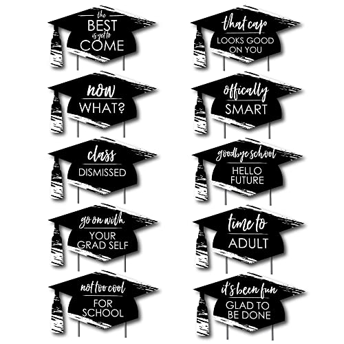 Black & White Grad - Yard Sign