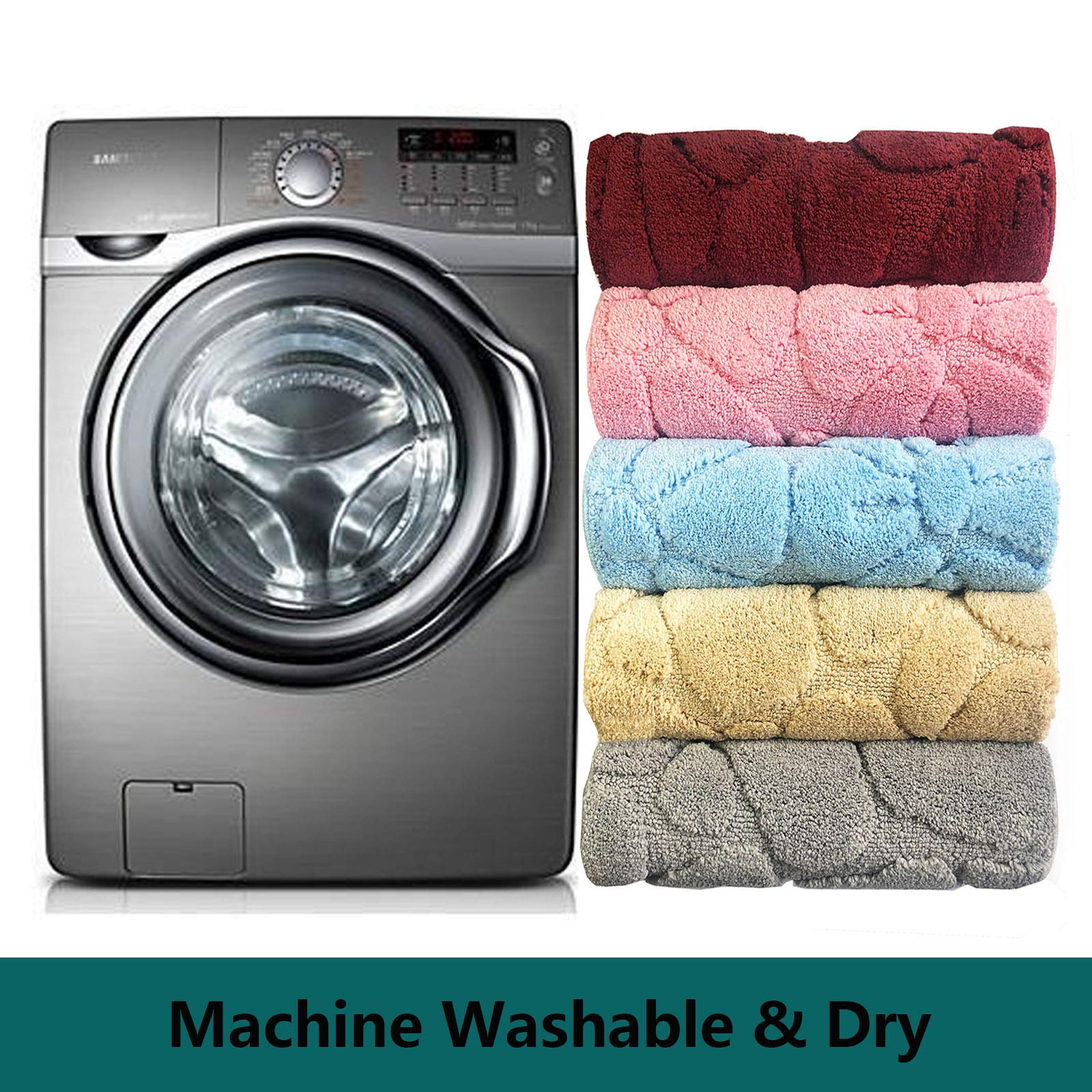 Premium M12 Ultra Soft Water Absorbent Microfiber Bath Mat - Non-Slip Shower Rug for Bathroom, Kitchen, Laundry & Bedroom - Machine Washable & Quick-Dry - Perfect for Wet Floors, Doorways & Spa-Like Bathrooms