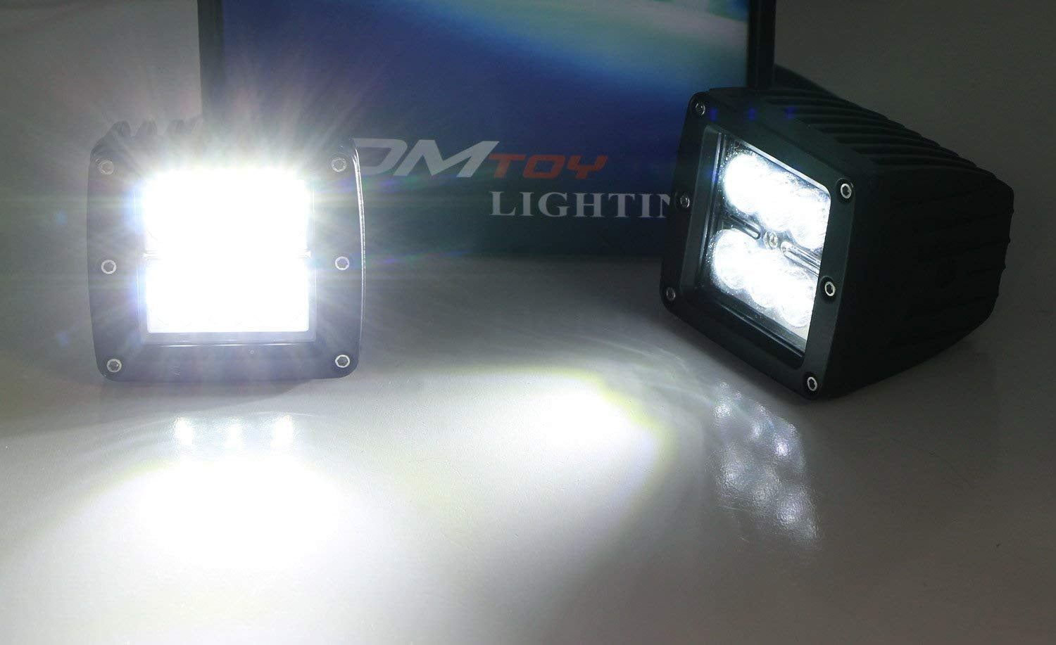 24W LED Pods with Fog Light Bracket & Wiring Kit - Compatible with 2005-2007 Ford F250 F350 F450 Super Duty Trucks - Perfect for Off-Roading, Night Driving, and Foggy Conditions