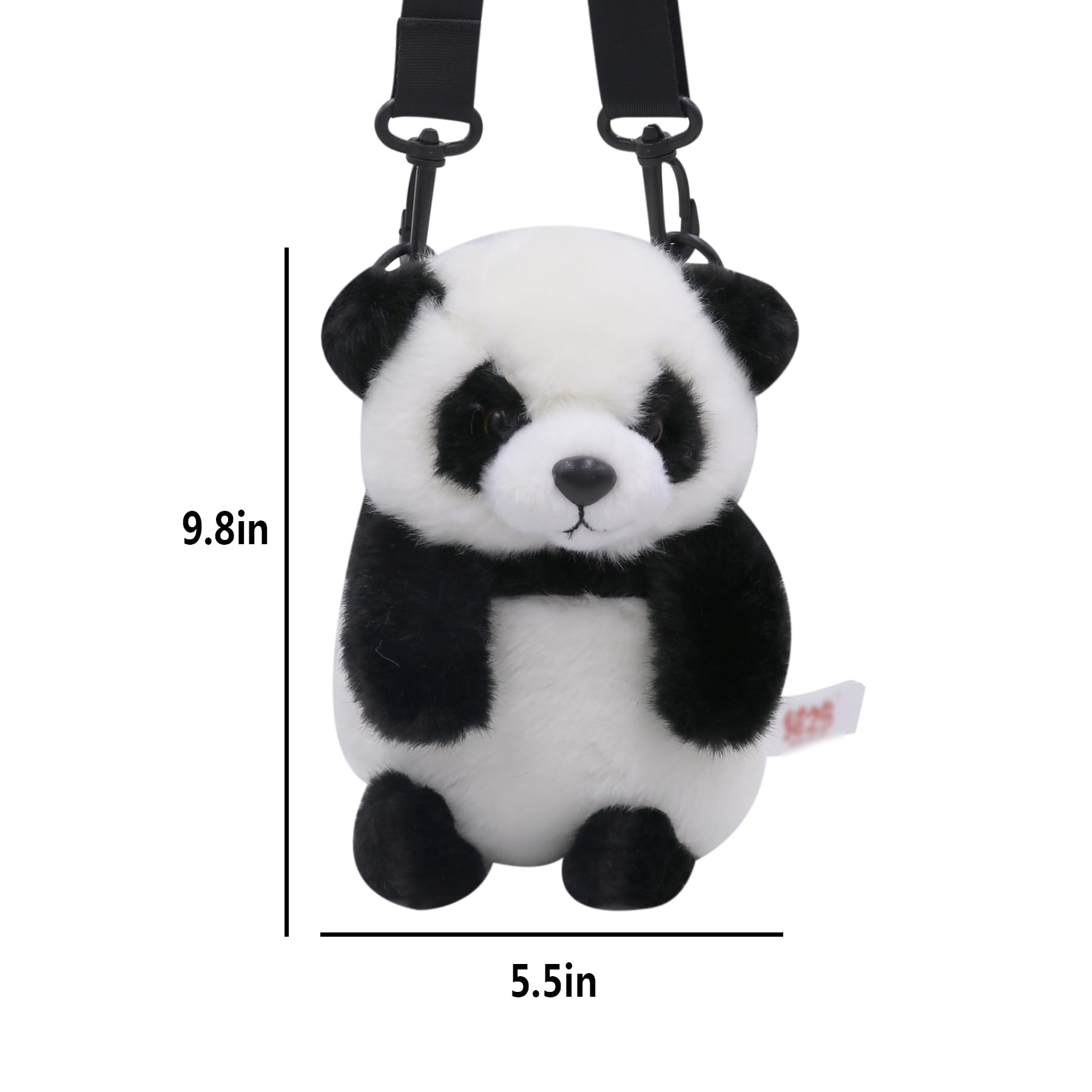 Cute Fluffy Plush Tiger Panda Crossbody Purse for Women & Girls - Small Animal Shoulder Bag - Perfect for Casual Outings, Travel & Gifts