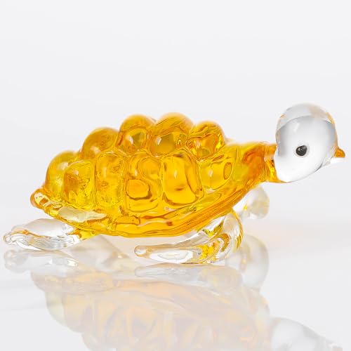 Hand Blown Turtle-yellow