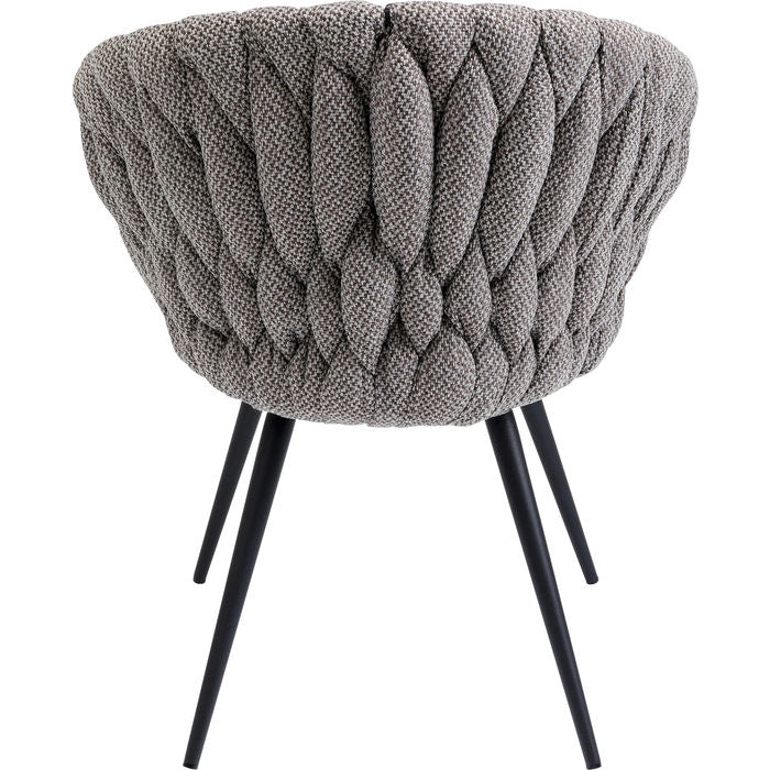 Comfortable Armrest Chair with Stylish Knot Tweed Fabric - Perfect for Living Room, Office or Reading Nook