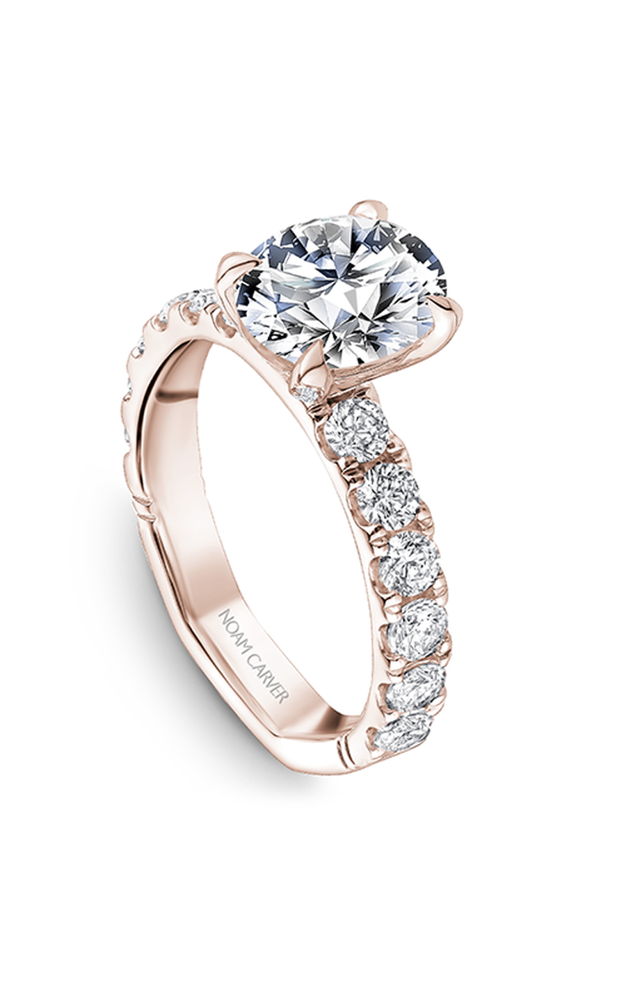 Noam Carver Atelier A011 02RA Diamond Engagement Ring - 14K White Gold Vintage Wedding Band for Women, Perfect for Proposals & Anniversary Gifts