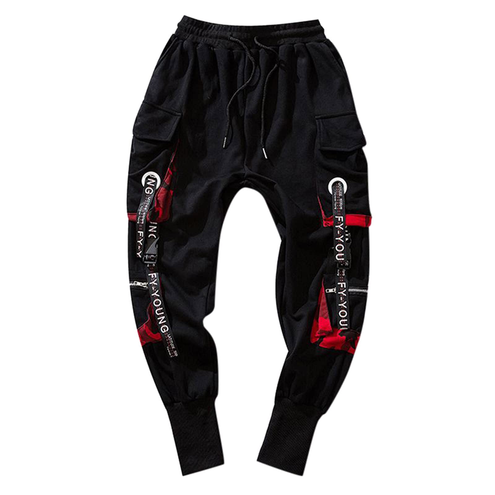 **MOMKER Men's Fashion Fisherman Pants - Wide Leg Straight Fit Oversized Hip Hop Trousers for Casual & Streetwear Style**    *(Perfect for Relaxed Outfits, Beachwear, Yoga, or Everyday Comfortable Street Fashion)*