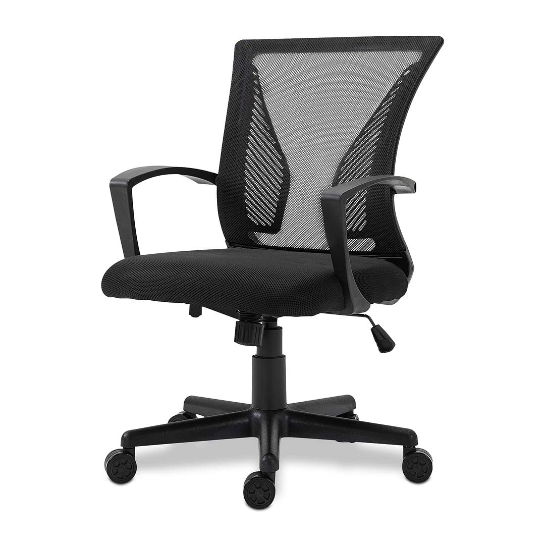 HALTER Ergonomic Gaming Chair - Black Mesh Office Chair with Adjustable Height, Armrests & Lumbar Support - Comfortable Computer Desk Chair for Home Office, Gaming & Workstation Use
