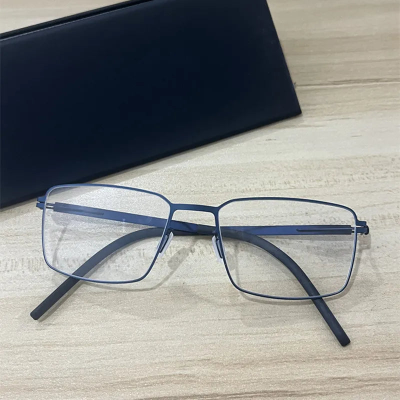Aimee Women's Full Rim Square Screwless Steel Eyeglasses Frame 13554 | Lightweight & Durable | Perfect for Work, Reading & Fashion Accessory