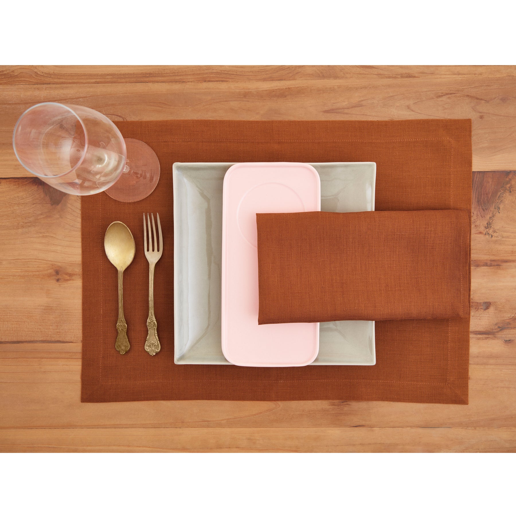 Eco-Friendly Linen Placemats Set of 6 - Premium Natural Table Mats for Dining, Kitchen, and Party Decor - Washable & Durable Home Tableware for Everyday Use and Special Occasions