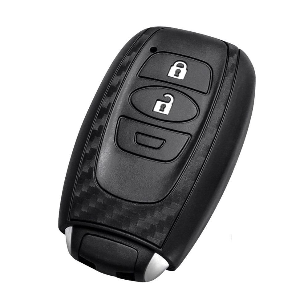 Premium Carbon Fiber Soft Silicone Key Fob Cover for Subaru BRZ, Legacy, Outback, XV Crosstrek - Durable Protection & Stylish Accessory for Car Keys (Perfect for Daily Use & Gift Giving)