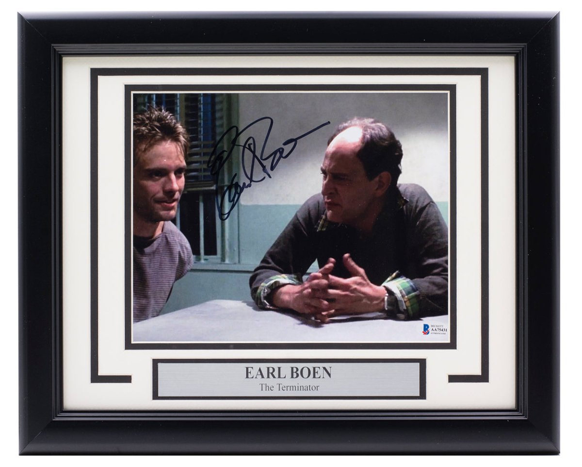 Earl Boen Autographed Signed Framed 8x10 The Terminator Movie Photo - Collectible Memorabilia for Fans & Home Theater Decor