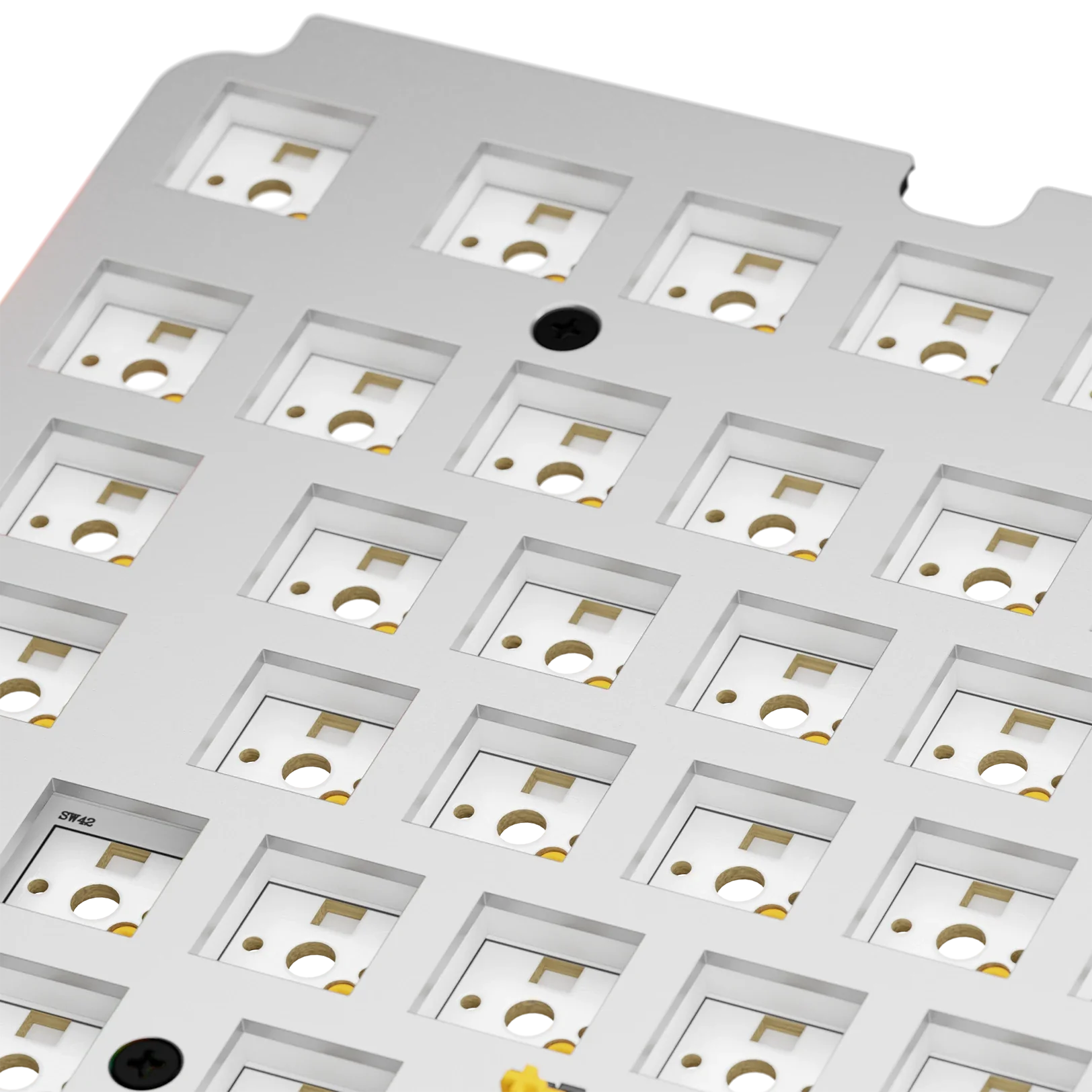 GMMK 3 Switch Plate - 75% Aluminum Silver ISO Mechanical Keyboard Replacement Part for Gaming & Typing