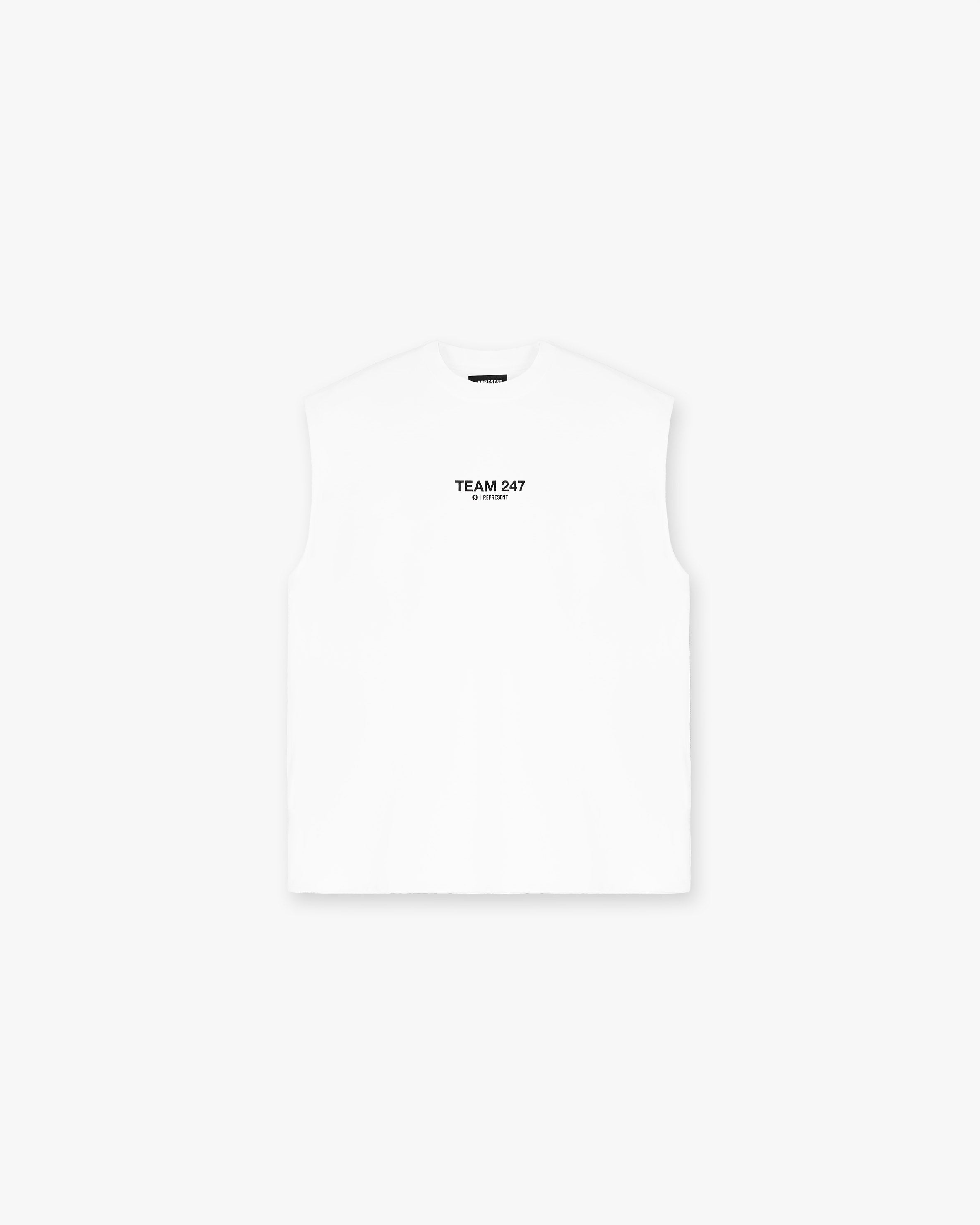 Team 247 Oversized Tank Top for Women - Marchon Flat White | Comfortable Loose Fit Casual Wear for Summer, Gym, Beach & Everyday Outfits