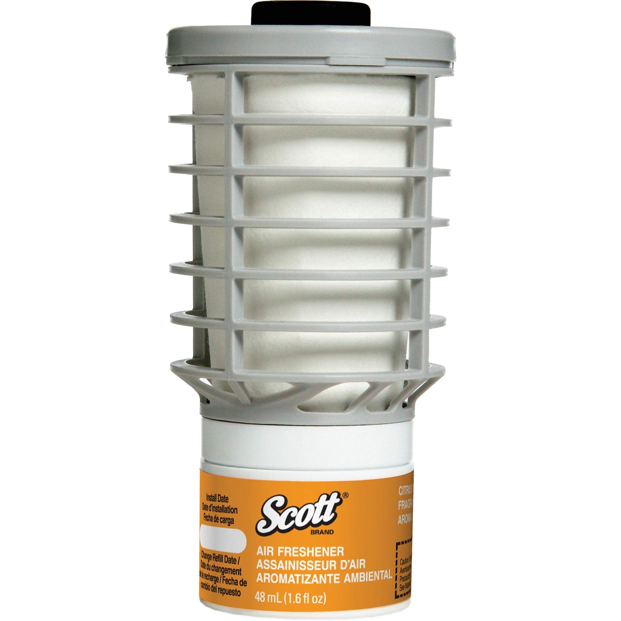 Scott Essential Air Freshener Refill (91067) - 6 Pack Citrus Scented Automatic Continuous Release Air Fresheners for Home, Office, Car & Bathroom Odor Elimination
