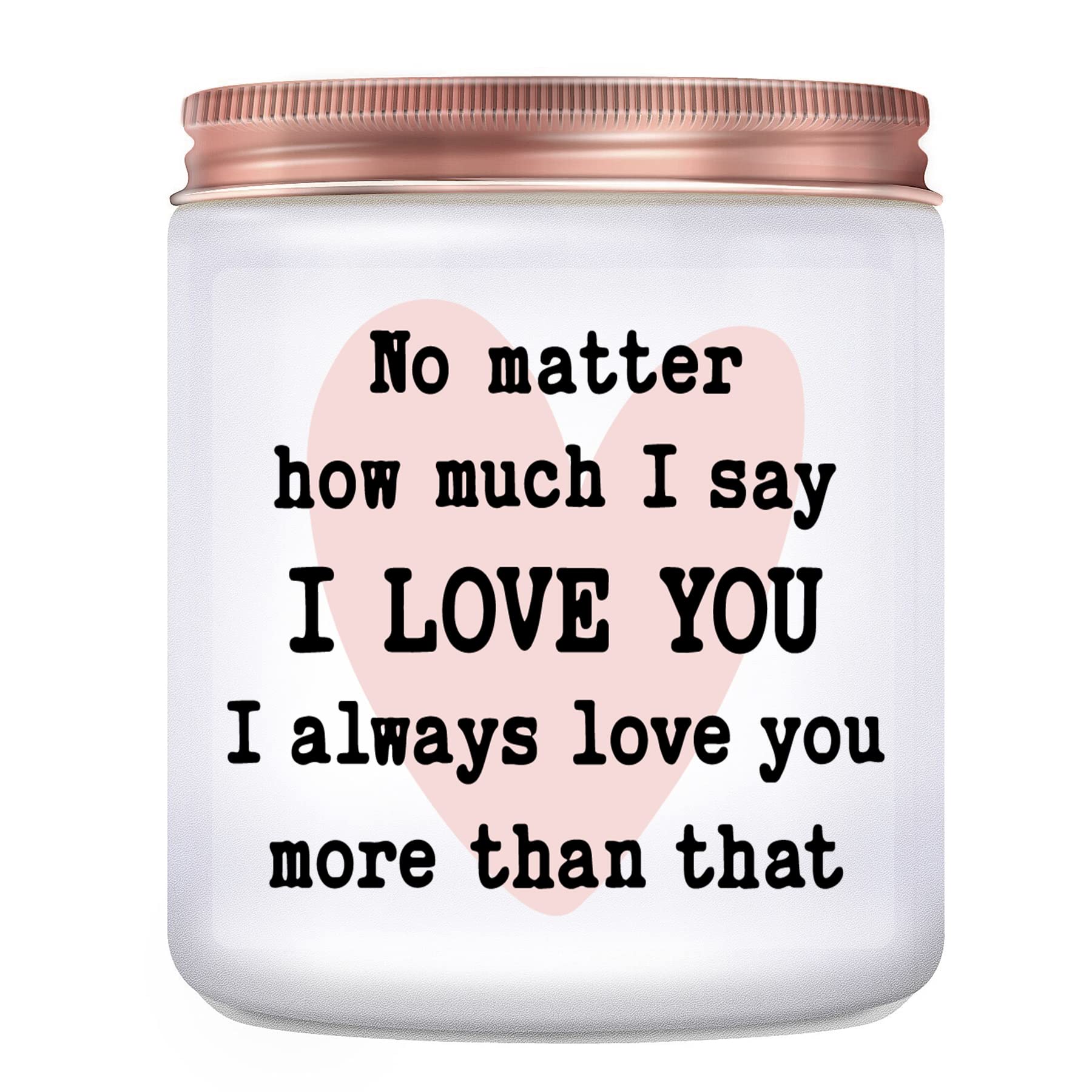 Romantic Lavender Scented Candles - Perfect Anniversary, Birthday & Valentine's Day Gifts for Her, Him, Girlfriend, Boyfriend, Wife - I Love You Present for Christmas & Special Occasions - Create Cozy Atmosphere for Relaxation & Romance