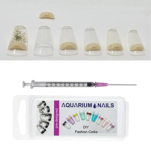 Clear Nail with Beige Cork
