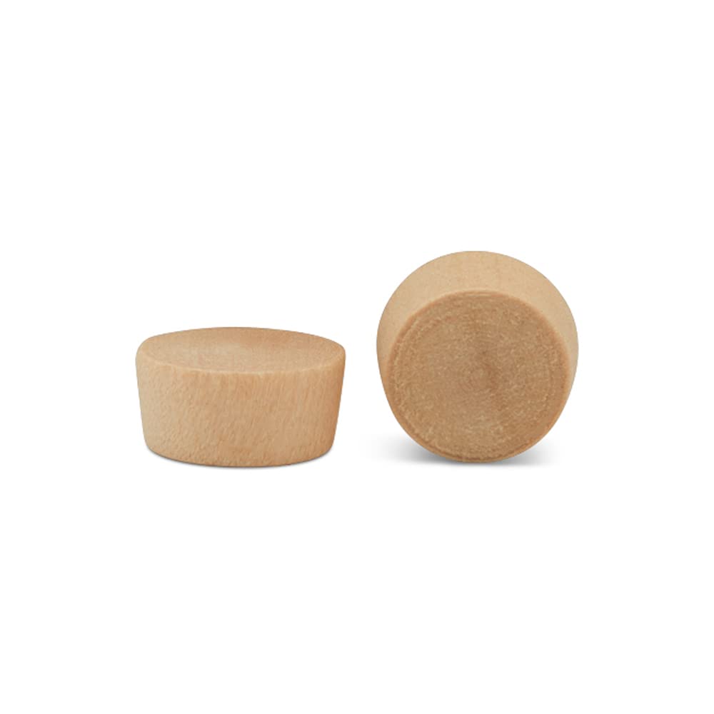 1 Inch Maple Wood Plugs for Furniture - Flat Head Screw Hole Covers - Pack of 500 by Woodpeckers - Perfect for DIY Furniture Repair & Cabinet Making Projects