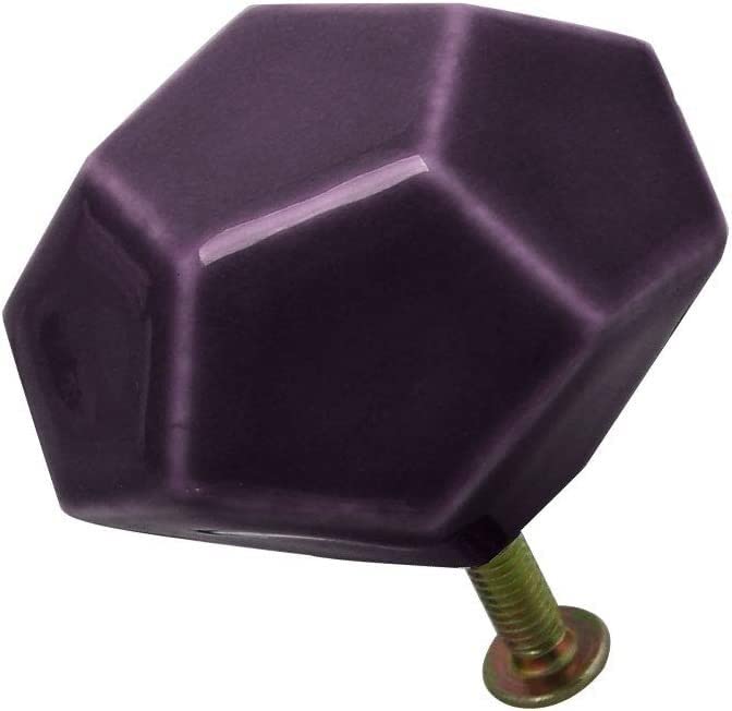 Vintage Ceramic Knobs - Purple Drawer Handles for Furniture & Cabinets - Home Decor Upgrade