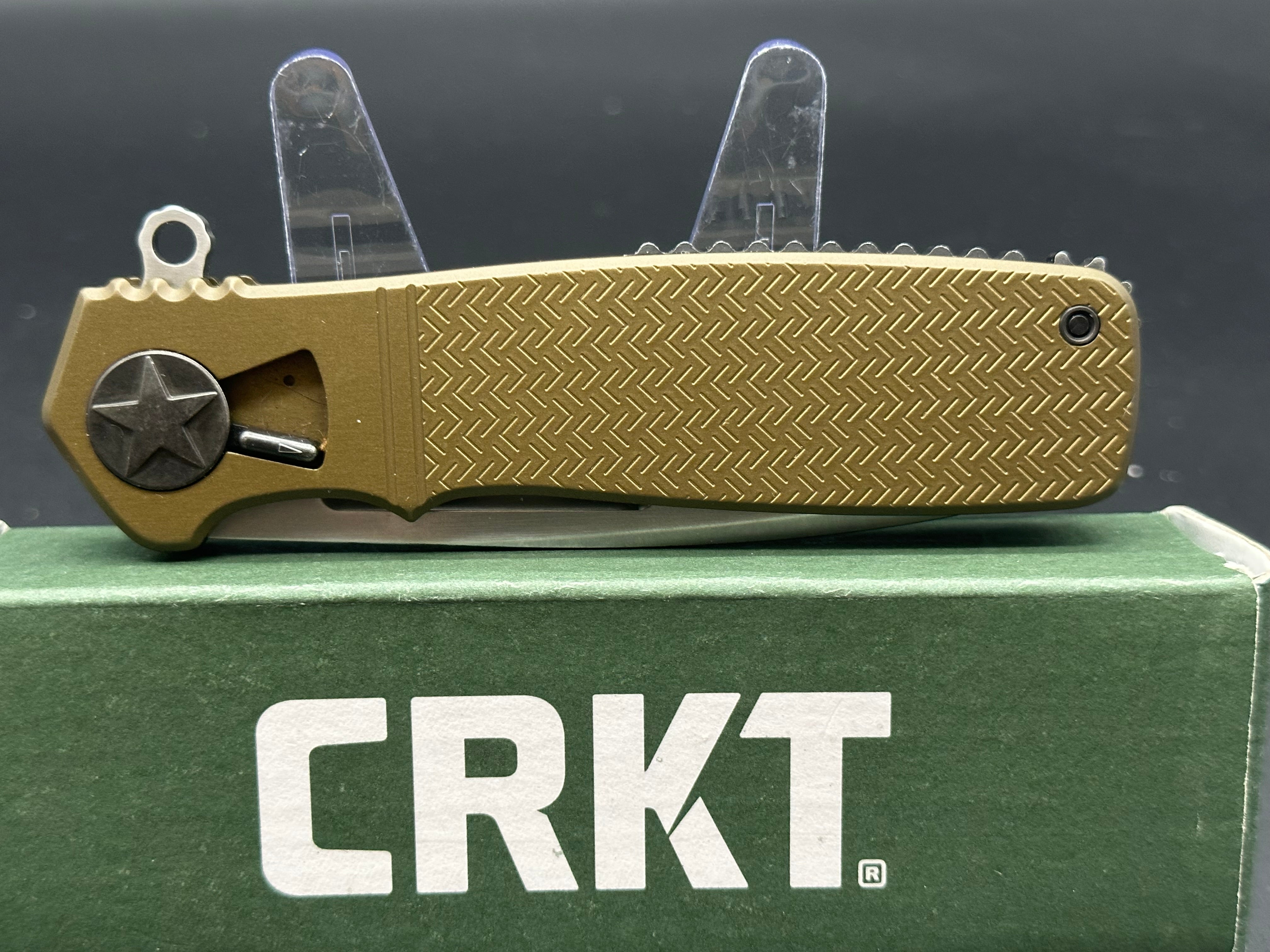 CRKT Homefront Folding Knife - Green Aluminum Handle, EDC Pocket Knife for Camping, Hiking & Outdoor Adventures
