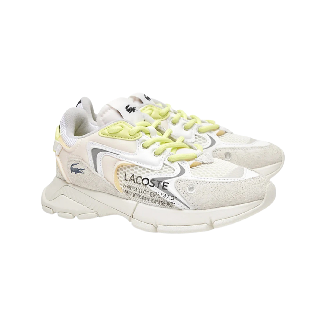 Lacoste Women's L003 NEO 223 Sneakers in Off White, Volt Green & Black - Stylish Casual Shoes for Women | Perfect for Everyday Wear, Work & Outdoor Activities