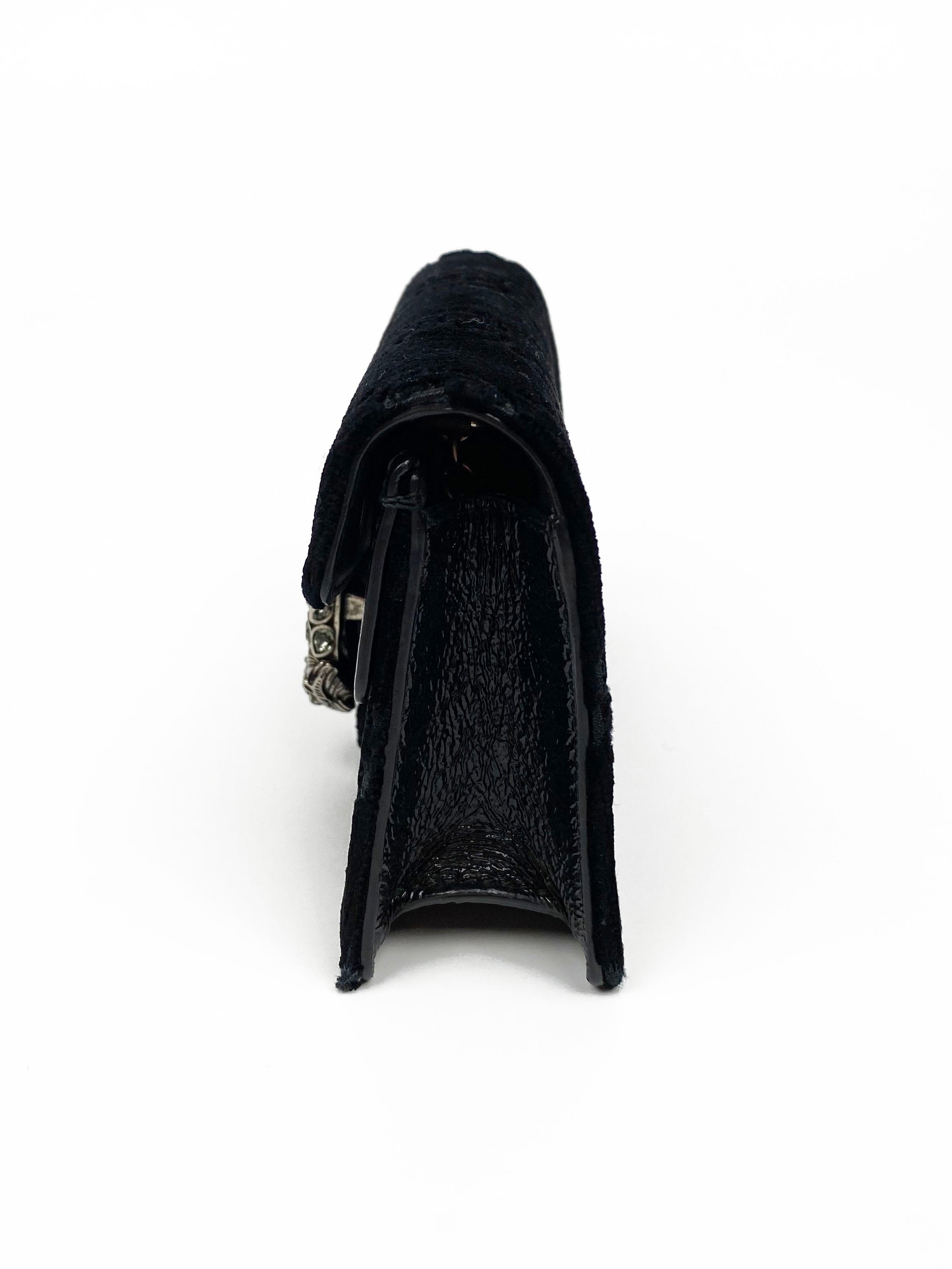 Gucci Mini Dionysus Velvet Shoulder Bag in Black - Elegant Crossbody Purse for Women, Perfect for Evening Parties & Date Nights