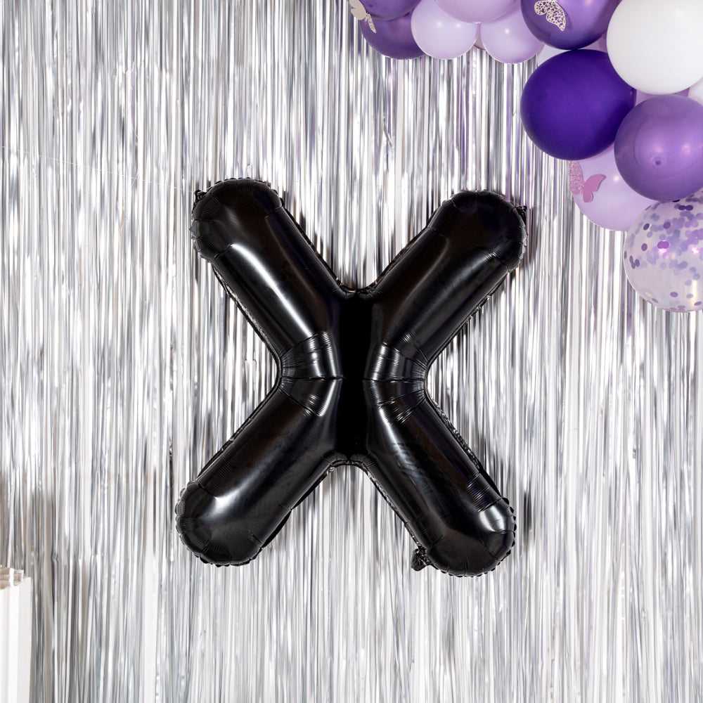 Balloonify Black Mylar Letter X Balloon - 40 Inch Large Foil Balloon for Birthday Party Decorations, Wedding, Baby Shower & Graduation Events (1 Count Box)