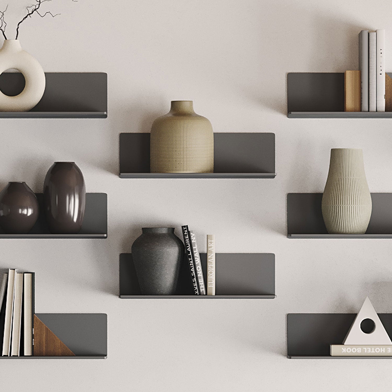 Tromso FM5 Steel Floating Shelf - Modern Wall Mounted Storage for Living Room, Kitchen, Bathroom | Durable & Stylish Home Decor