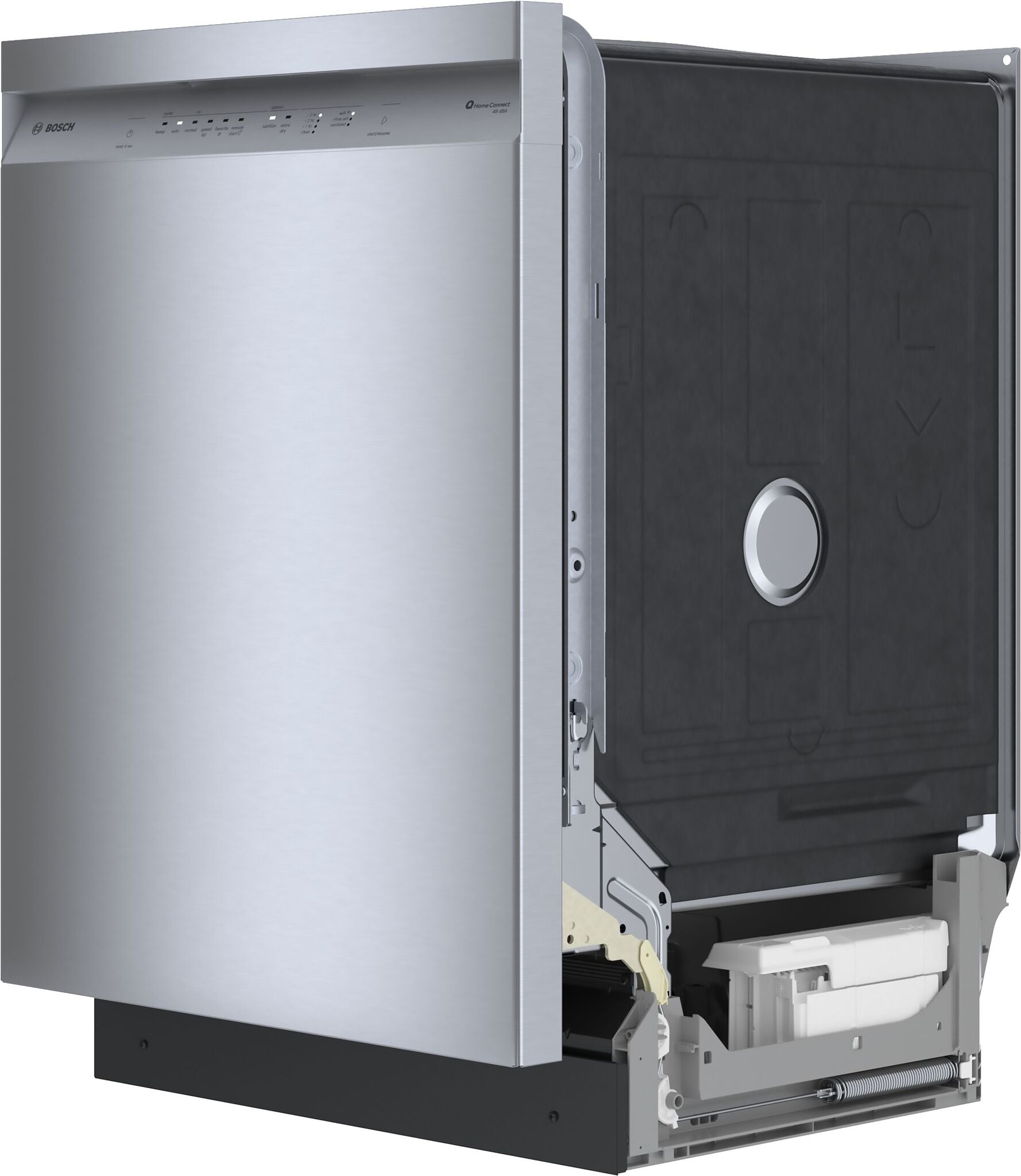 Bosch 300 Series Built-In Dishwasher with Fingerprint Resistant Brushed Steel & Home Connect - Ultra Quiet 48 dBA (SHE41CM5N) - Perfect for Modern Kitchens & Open-Concept Homes