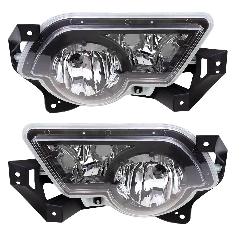Brock Replacement Driver and Passenger Side Fog Lights Compatible with 2002-2006 Chevy Avalanche Pickup Truck with Body Cladding - Pair Set 15040361 & 15040362 - Upgrade Your Nighttime Driving Safety