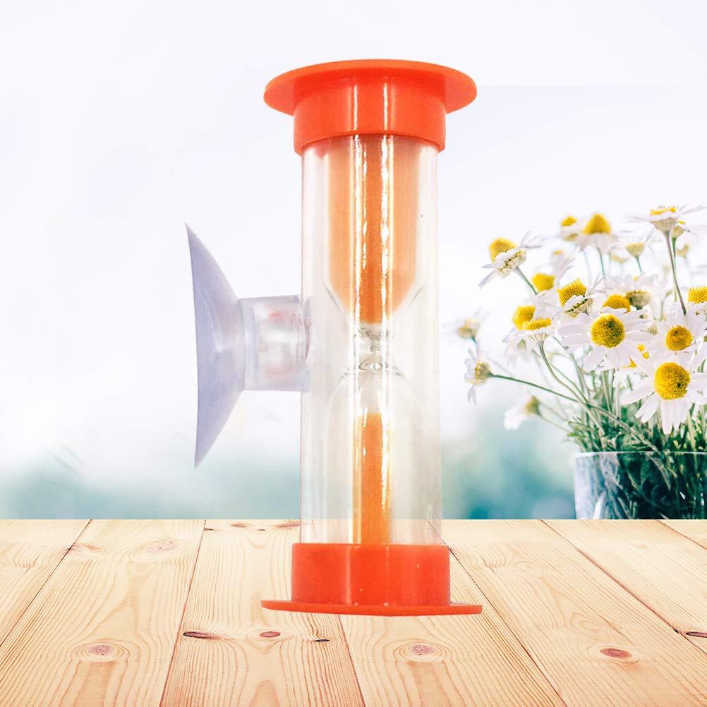 SUPVOX 3-Minute Hourglass Shower Timer with Suction Cup - Sand Timer for Bathing, Sauna & Spa - Orange Bathroom Accessory for Relaxation & Time Management