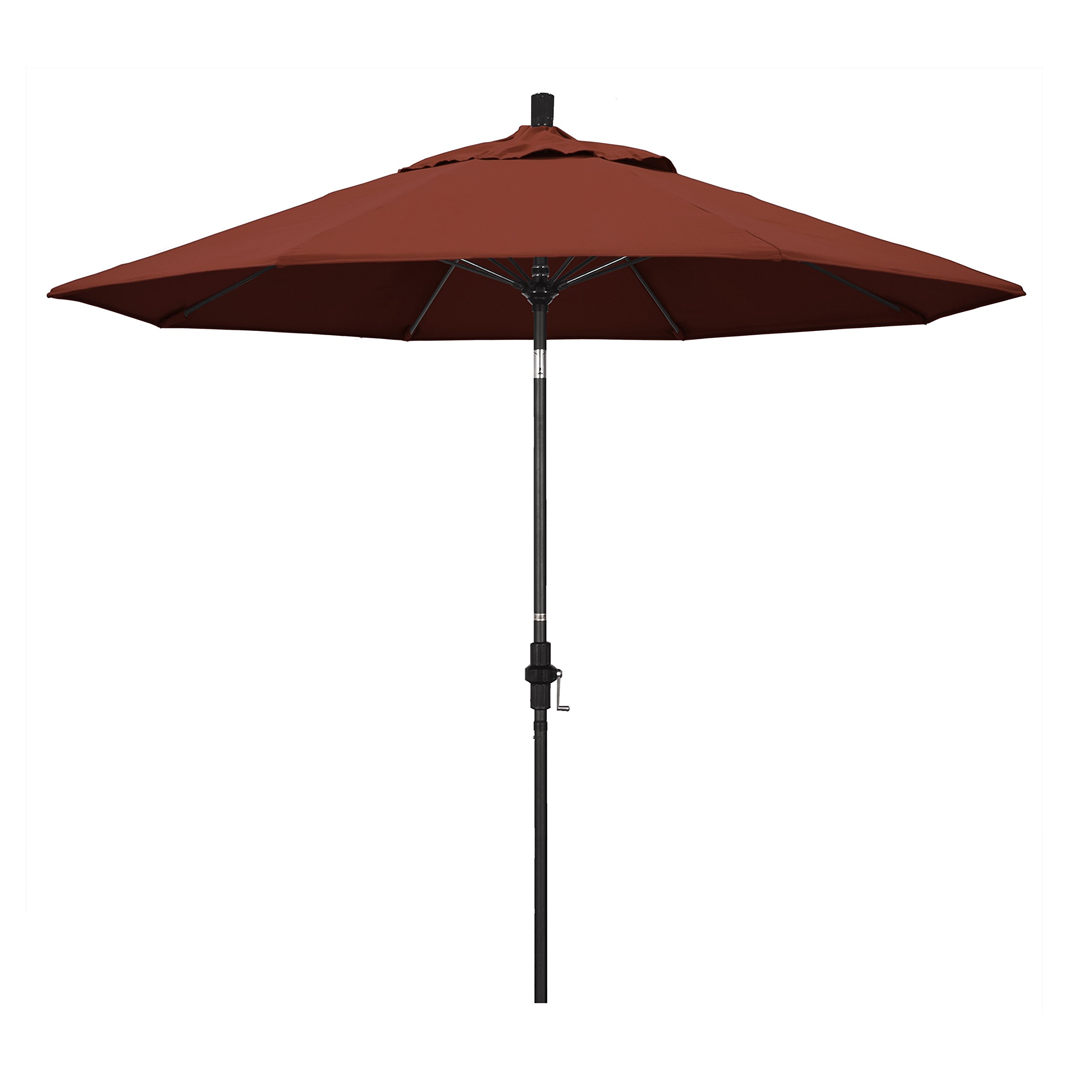 9' Round California Umbrella with Aluminum Pole & Fiberglass Ribs - Durable Outdoor Patio Umbrella for Backyard, Poolside, and Beach Use