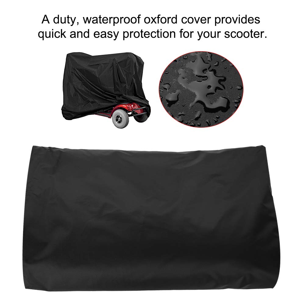 Dioche Heavy Duty Waterproof Mobility Scooter Cover - Oxford Material All-Weather Protection for 4 Wheel Power Scooters (74.8