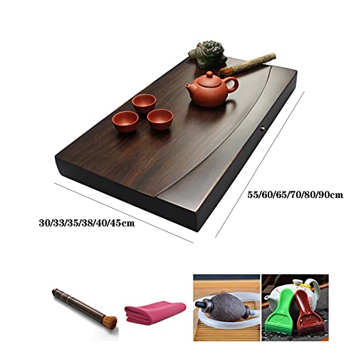 Premium Chinese Gongfu Tea Tray with Water Reservoir - 23.6 Inch Wooden Tea Serving Table with Drainage System - Perfect for Home Teahouse, Tea Ceremony & Asian Decor (Tea Set Not Included) | Ideal for Traditional Tea Brewing, Zen Meditation & Living Room Decor