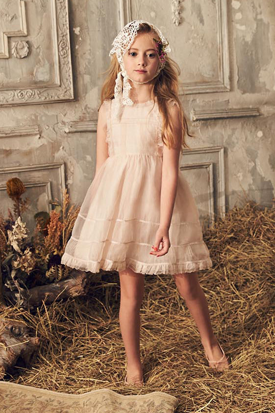 Nellystella Flora Orchid Ice Girls Dress - Floral Print Summer Dress for Toddlers & Kids - Perfect for Parties, Playdates & Special Occasions