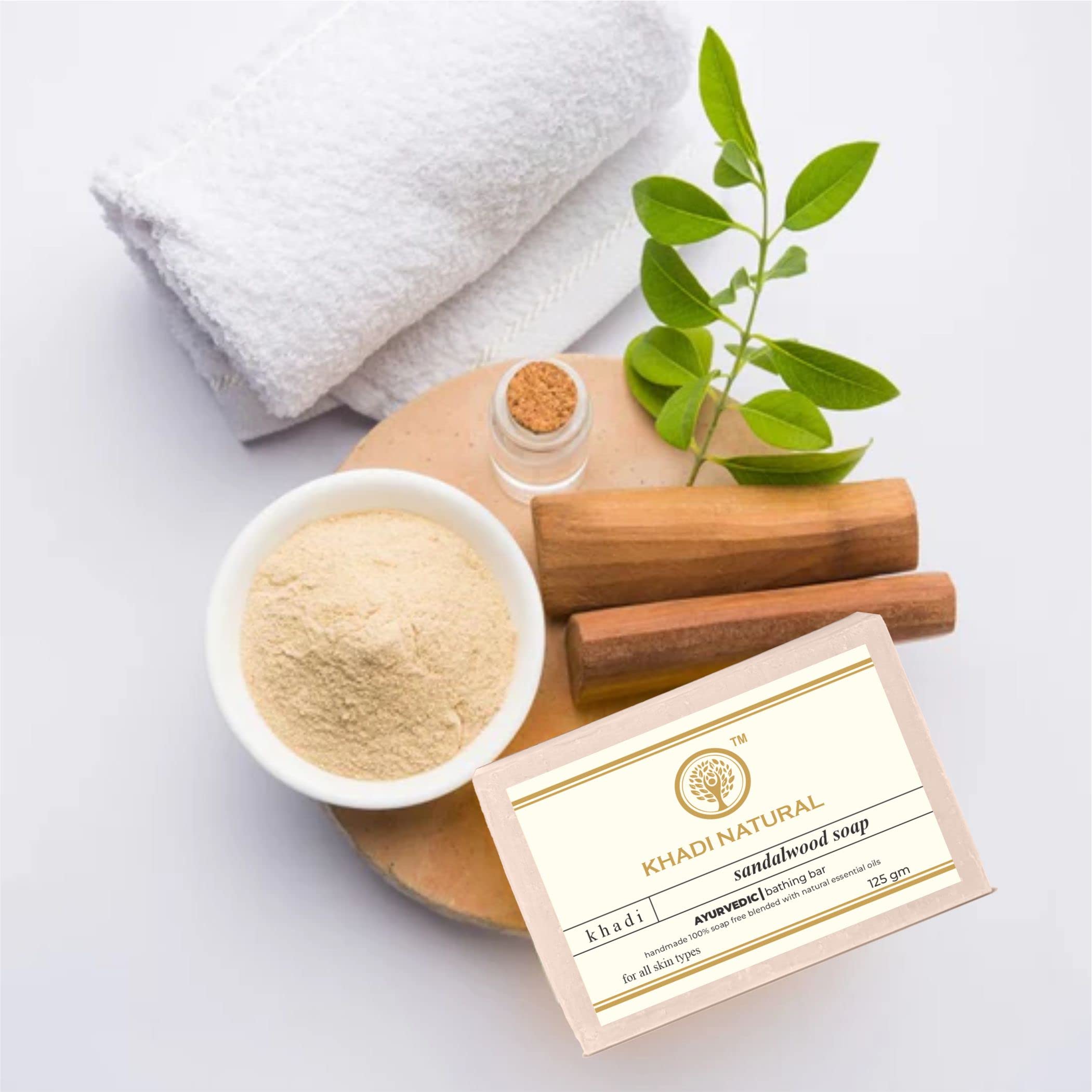 Khadi Natural Herbal Handmade Soap Gift Set - 4 Pack (125g Each) | Organic Essential Oil Soap Bars for Healthy Skin & Body | Perfect for Spa Day, Relaxation & Eco-Friendly Gifting