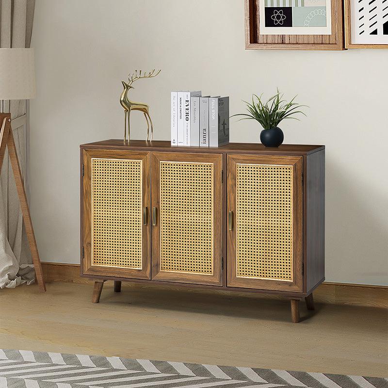 Dario 3-Door Accent Cabinet - Stylish Storage Solution for Living Room, Bedroom & Entryway | Solid Wood Furniture for Home Decor