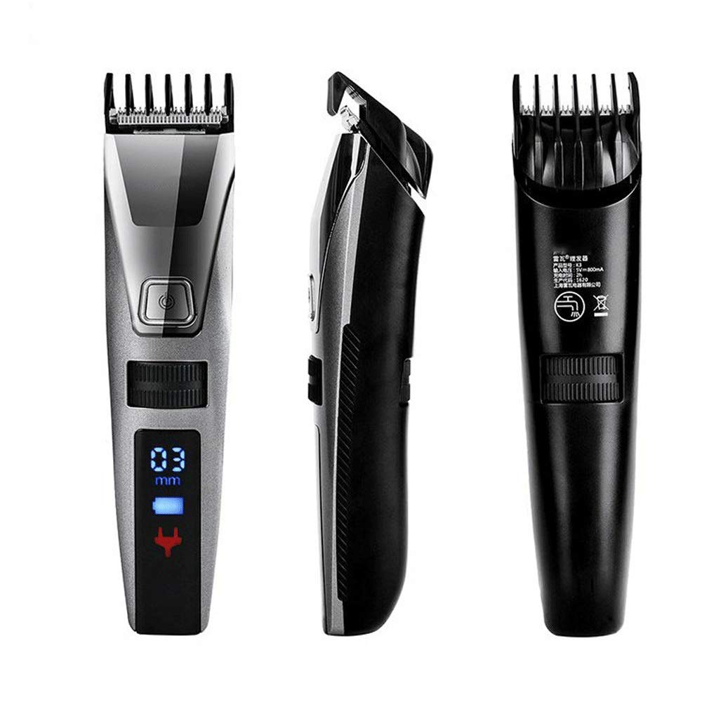 Rechargeable Electric Nose Hair Trimmer & Eyebrow Groomer - Adjustable Digital Beard Shaver with Combs for Men | Professional Grooming Kit for Facial Hair, Nose Hair & Eyebrows | Perfect for Travel, Home & Salon Use
