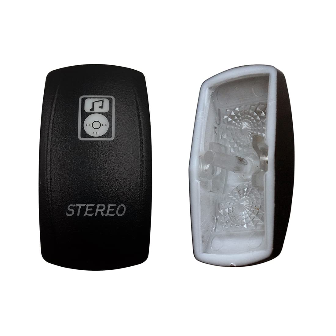 Laser Etched Backlit Switch Cover Cap for Car Boat Dashboard Rocker Switch - Waterproof & Durable Replacement Part - Perfect for Marine, RV, and Automotive Lighting Control