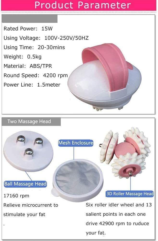 3D Roller Body Shaping Massager - Vibrating & Shiatsu Deep Tissue Massage for Slimming, Gua Sha, and Blood Circulation | Perfect for Home Spa, Post-Workout Recovery, and Skin Care Routine