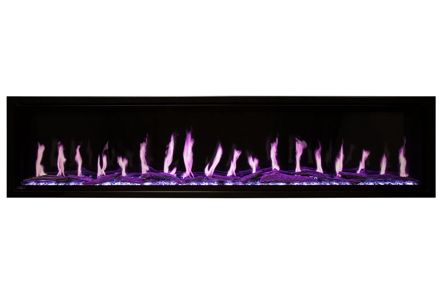 Modern Flames Orion Slim 100 Heliovision Virtual Recessed Wall Mount Electric Fireplace - Realistic LED Flame Effect for Living Room, Bedroom & Office Heating