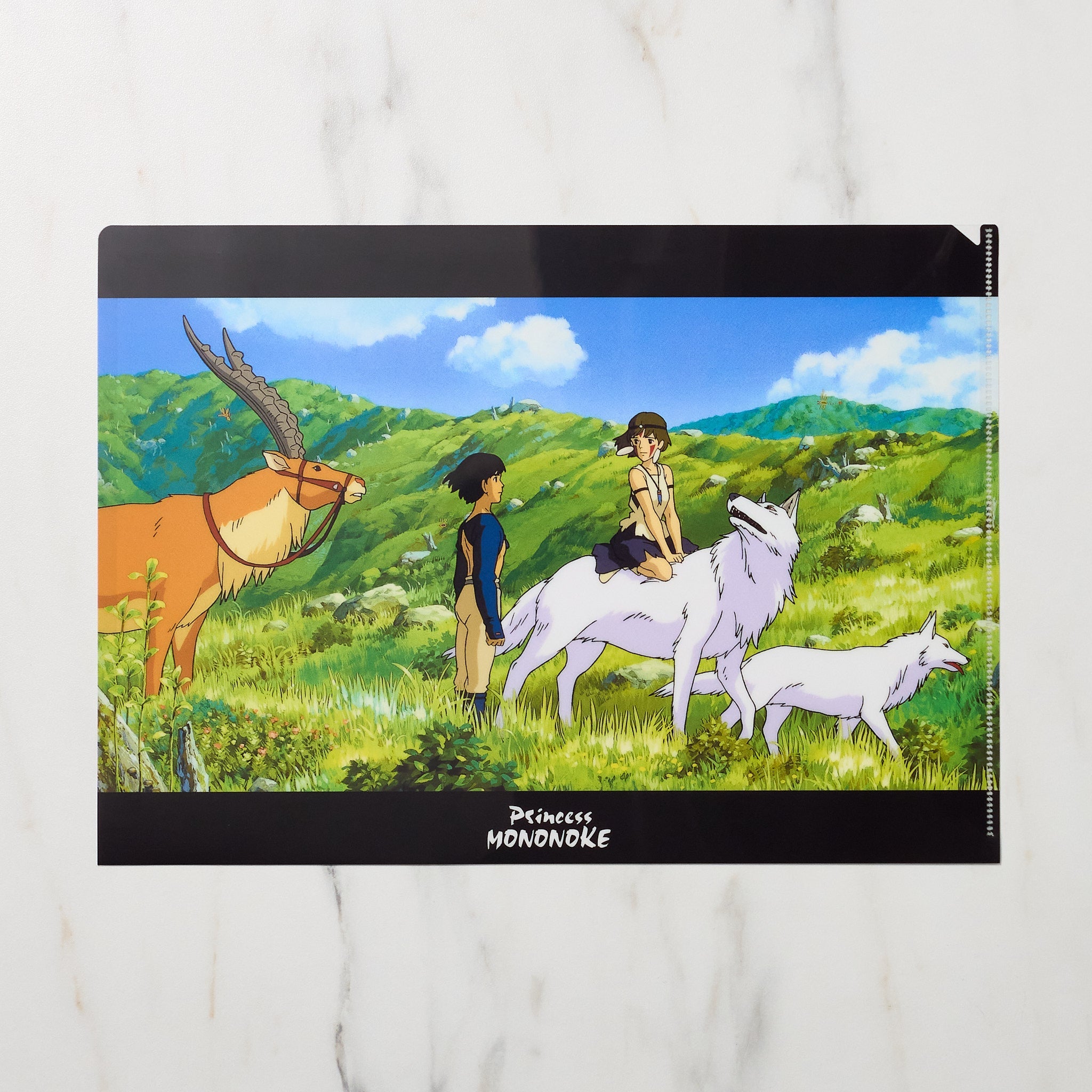 Studio Ghibli Princess Mononoke Scenes A4 Clear File Folder - Anime Collectible Document Organizer for School, Office & Home Use | Movic