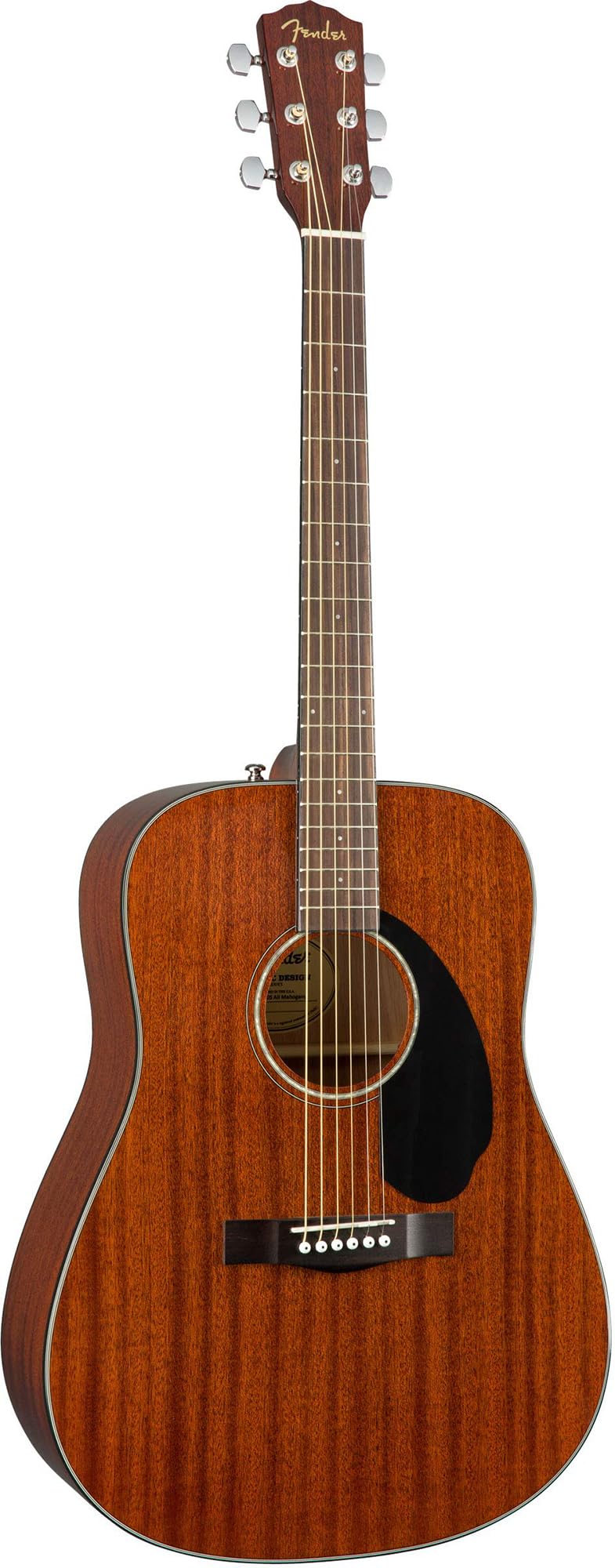 Fender CD-60S Solid Top Dreadnought Acoustic Guitar - All Mahogany Bundle with Hard Case, Tuner, Strap, Strings, Picks & Instructional DVD | Perfect for Beginners, Live Performances & Home Practice