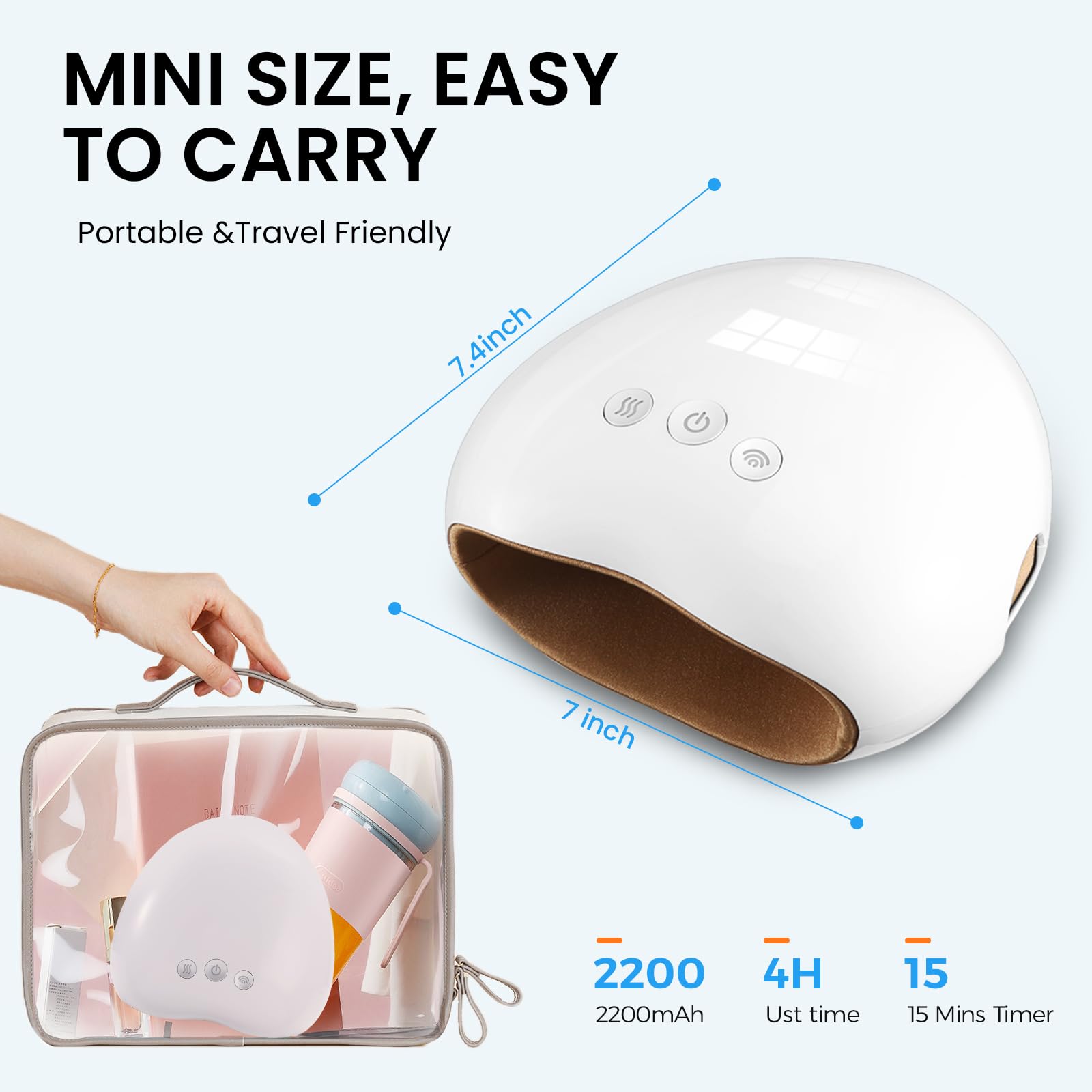 NOWWISH Electric Hand Massager with Heat & Compression - Relief for Arthritis, Carpal Tunnel & Joint Pain - Perfect Mothers Day, Birthday Gifts for Women & Men (White) - Ideal for Home, Office & Post-Workout Relaxation