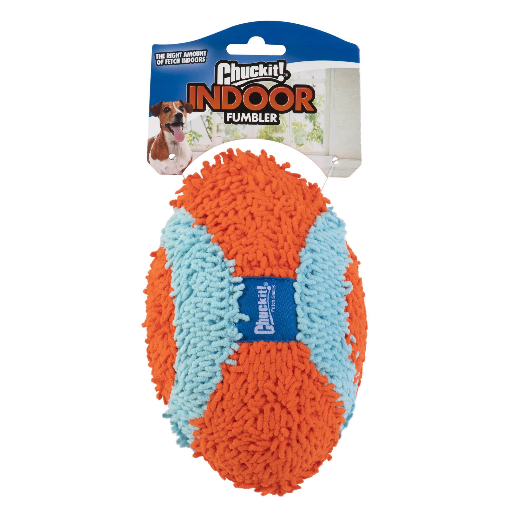 Chuckit! Indoor Fetch Ball and Fumbler Dog Toys - Durable Orange & Blue Interactive Pet Toys for Small & Medium Dogs - Perfect for Indoor Play, Training & Exercise